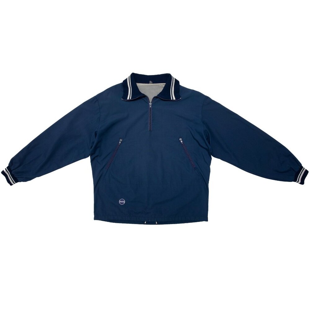 Kongress (Norway) 70s Vintage, Trevira, Ribbed Collar, Half-Zip